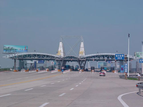 芜湖长江大桥收费站雨蓬钢结构检测